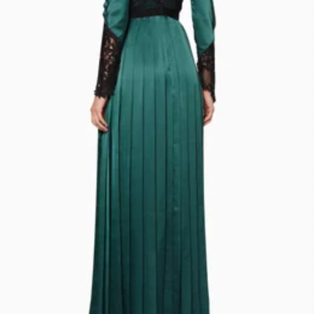 Self-Portrait Teal and Black Long Sleeve Dress - Picture 1 of 7